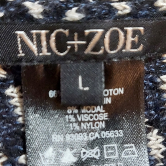 Nic + Zoe Pleated Flare Hem Longline Open Linen Blend Cardigan - Picture 10 of 13